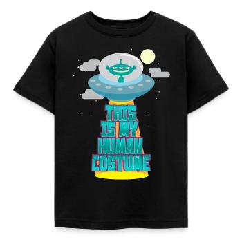 UFO - Kinder T-Shirt - Schwarz - Vorne - AI Model Kid Female (0cm)