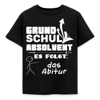 Elementary school graduation, now comes the high school diploma - Kids' T-Shirt - black - Front - AI Model Kid Female (0cm)