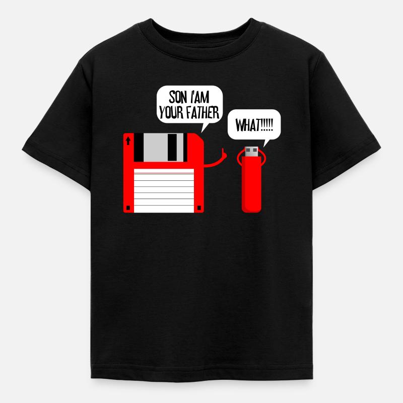 Floppy USB Stick Quelle idée de cadeau - T-shirt Enfant - noir