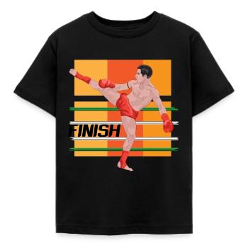 Karate Jiu-Jitsu Taekwondo Kickboxing Muay Thai - Kinder T-Shirt - Schwarz - Vorne - AI Model Kid Female (0cm)