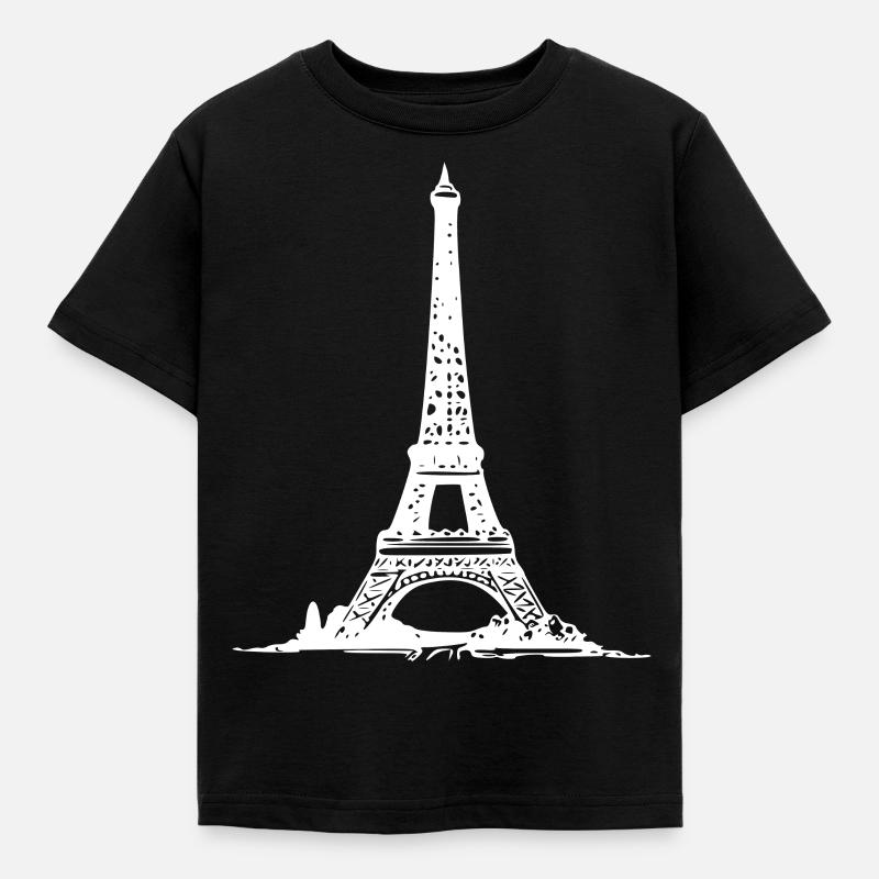 Cadeau de vacances tour eiffel paris - T-shirt Enfant - noir