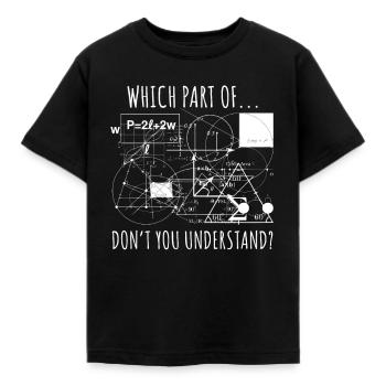 Physics Mechanical Engineering Complex Formulas Nerd - Kids' T-Shirt - black - Front - AI Model Kid Female (0cm)