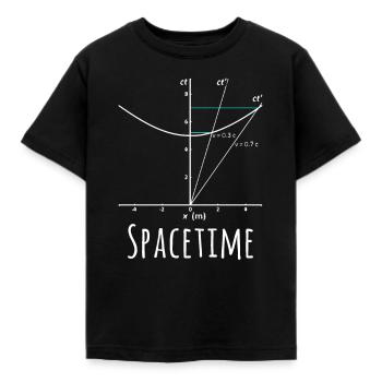 Chemise Nerd Drôle de Physics Spacetime - T-shirt Enfant - noir - Devant - AI Model Kid Female (0cm)