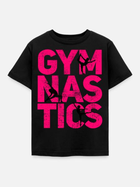 Gymnastik - Kinder T-Shirt - Schwarz