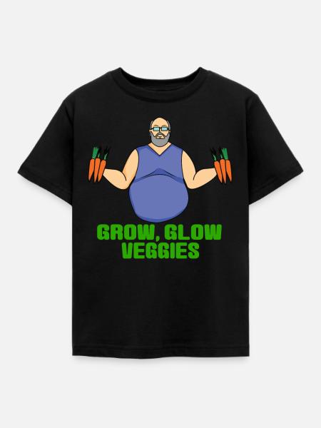 Gemüse Verkäufer - Kinder T-Shirt - Schwarz