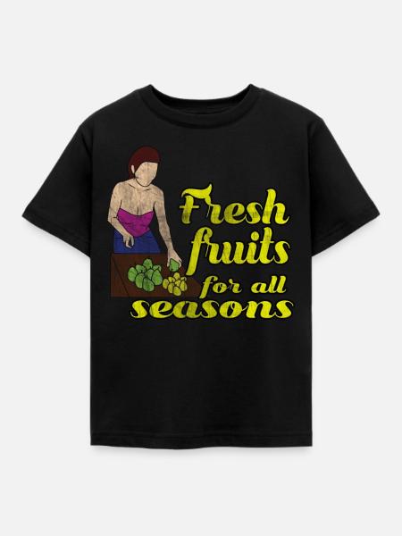 Frische Früchte - Kinder T-Shirt - Schwarz