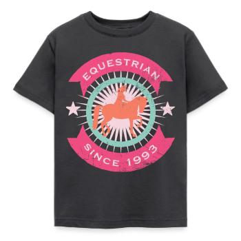 Équitation - T-shirt Enfant - charbon - Devant - AI Model Kid Female (0cm)
