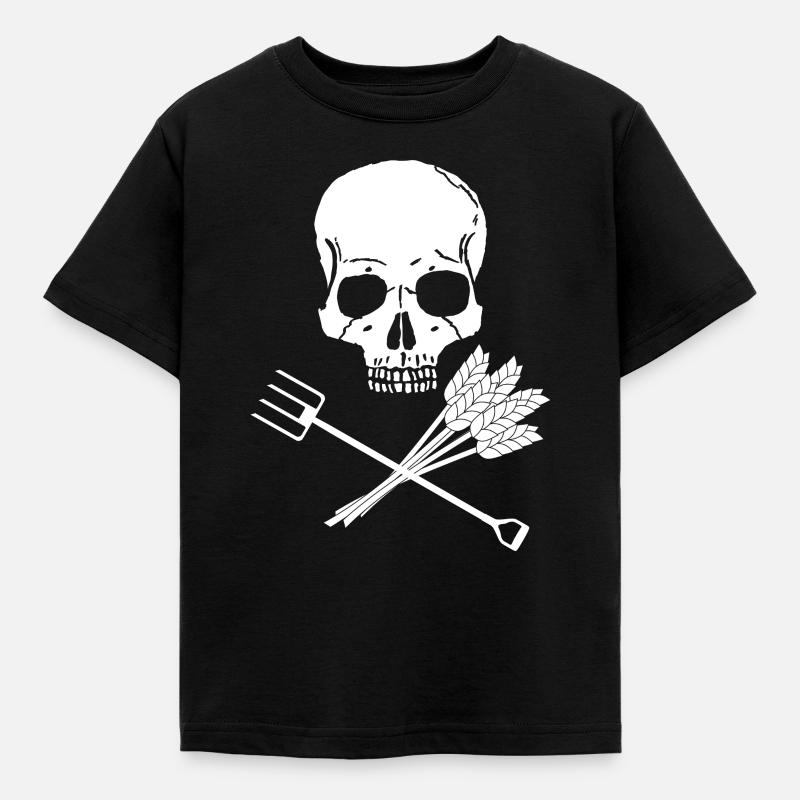 Fourche de crâne - T-shirt Enfant - noir
