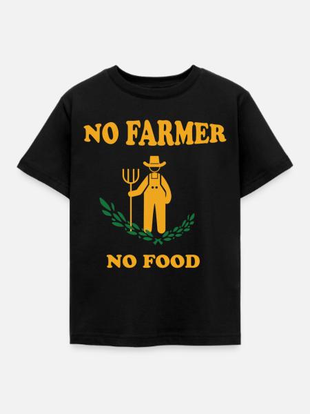 Bauer - Landwirt - Farmer - Kinder T-Shirt - Schwarz