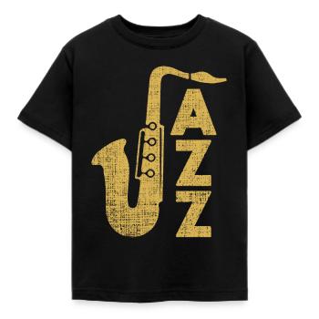 Jazz Saxophone Cadeau Musicien Noël - T-shirt Enfant - noir - Devant - AI Model Kid Female (0cm)