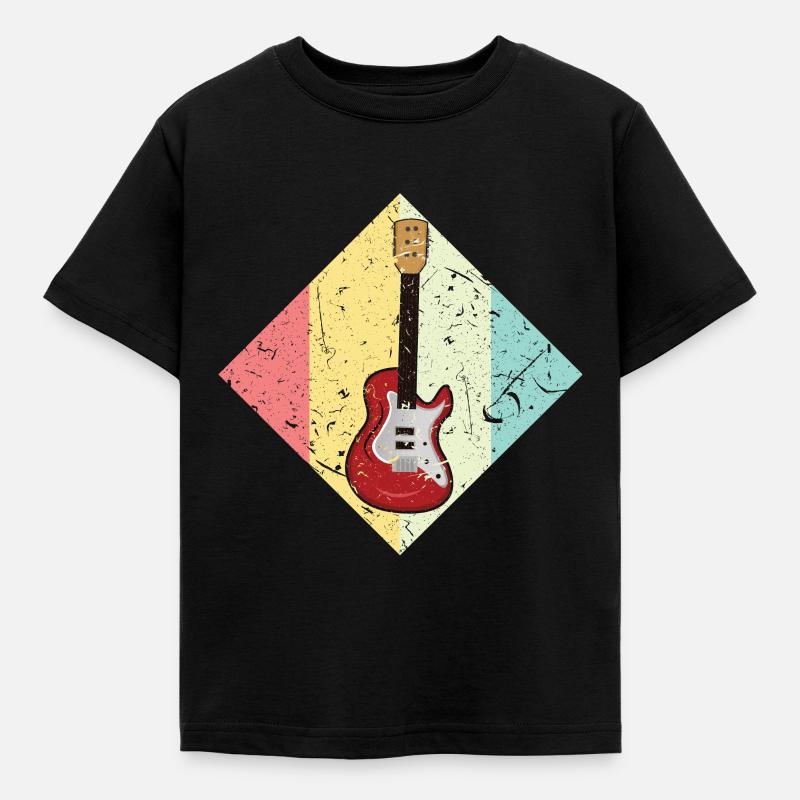 E-Gitarre - Kinder T-Shirt - Schwarz