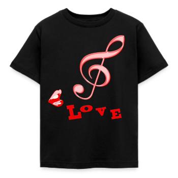 Clef de sol clé de sol - T-shirt Enfant - noir - Devant - AI Model Kid Female (0cm)