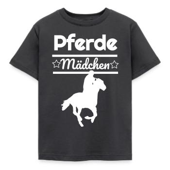 Horse Saying Horse Girl Riding Club T shirt - Kids' T-Shirt - dark grey - Front - AI Model Kid Female (0cm)