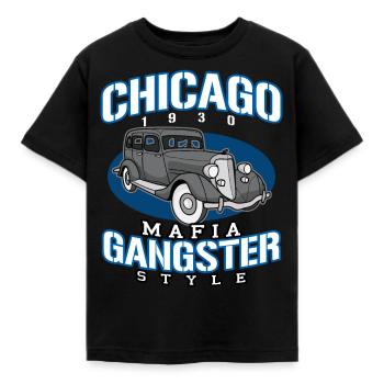 Mafia Chicago USA - Kinder T-Shirt - Schwarz - Vorne - AI Model Kid Female (0cm)