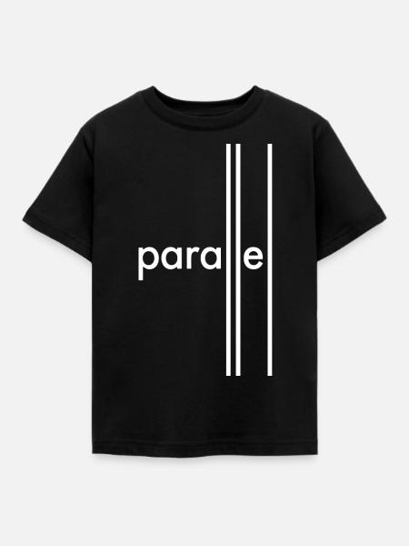 Parallel - Kinder T-Shirt - Schwarz