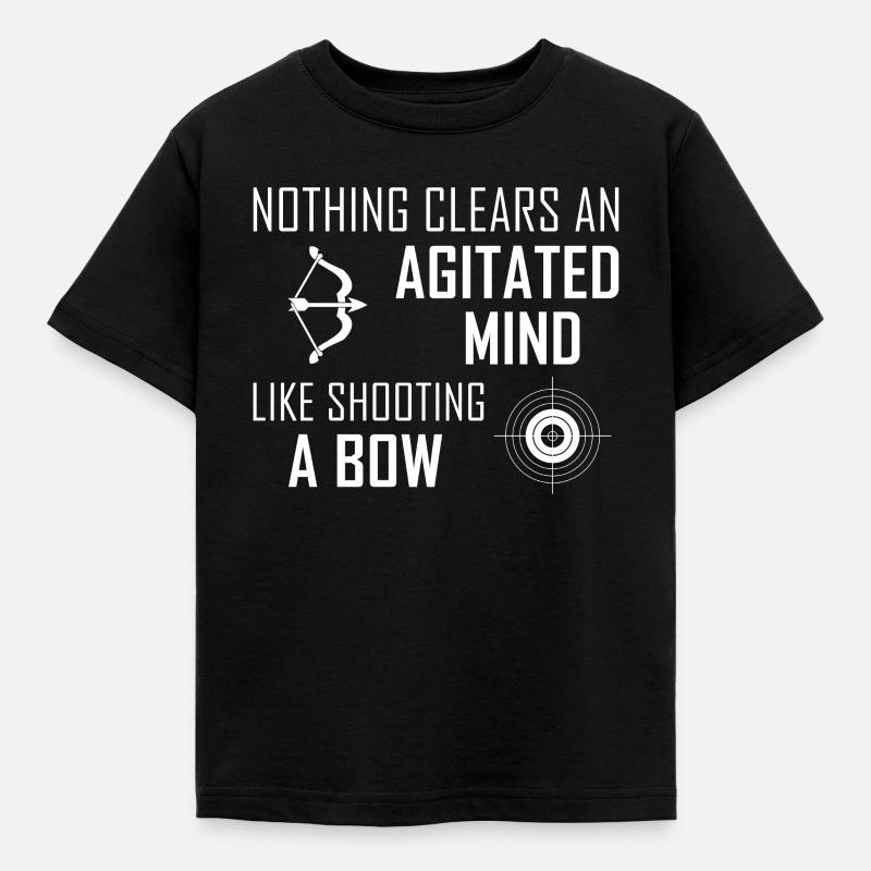 Archery helps to get down - Kids' T-Shirt - black