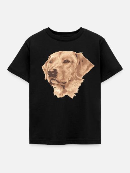 Golden Retriever - Kinder T-Shirt - Schwarz
