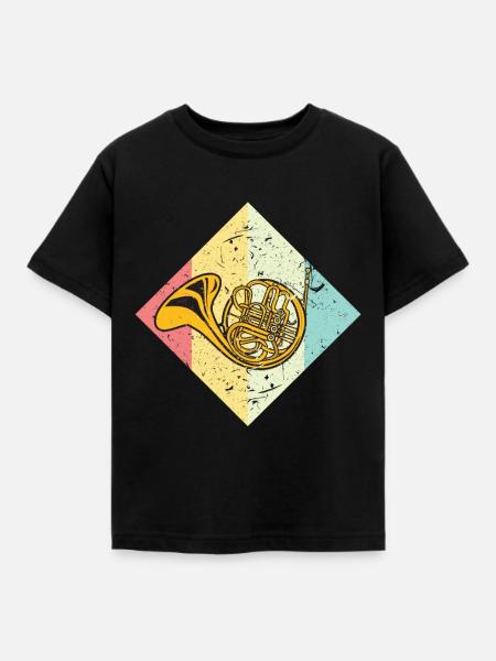 Horn - Kinder T-Shirt - Schwarz
