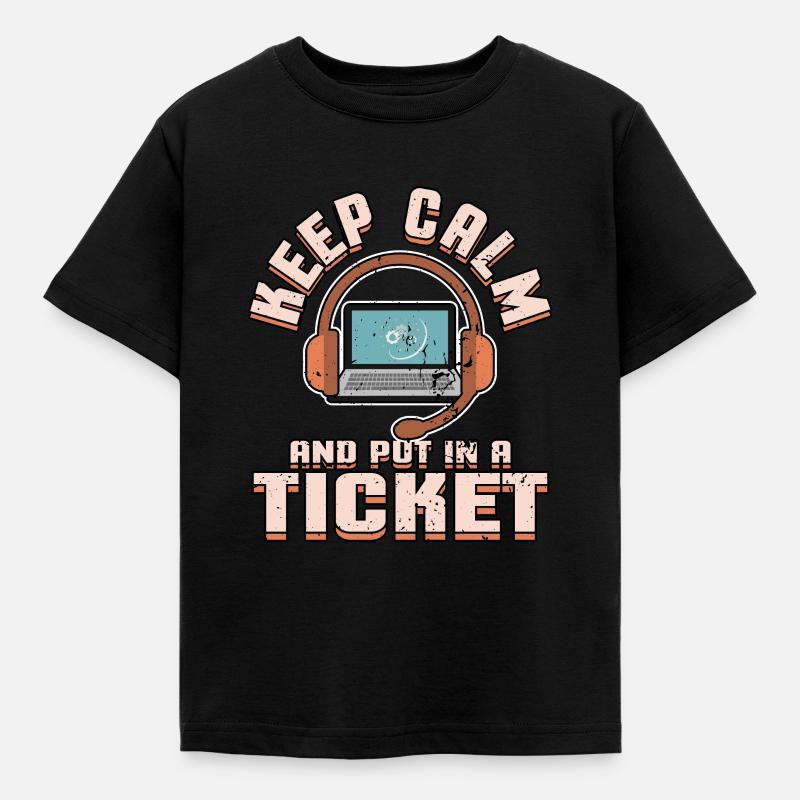 Tech support - Kinder T-Shirt - Schwarz