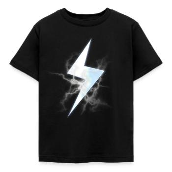 Lightning strike - Kids' T-Shirt - black - Front - AI Model Kid Female (0cm)