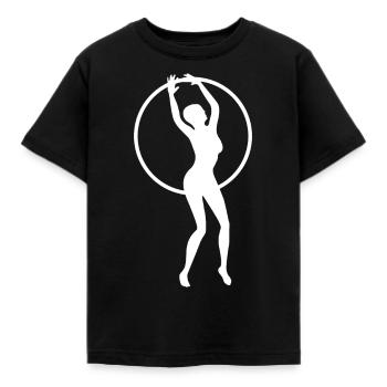 Hula Hoop Hooping Tanz Reifen Shirt Geschenk - Kinder T-Shirt - Schwarz - Vorne - AI Model Kid Female (0cm)