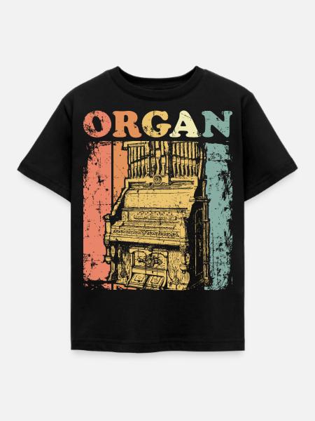 Orgel - Kinder T-Shirt - Schwarz