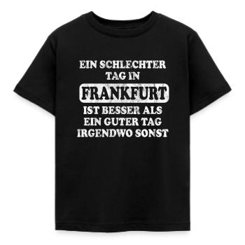 Schlechter Tag in Frankfurt - meine Stadt - Kinder T-Shirt - Schwarz - Vorne - AI Model Kid Female (0cm)