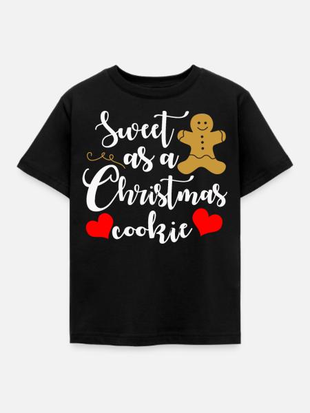 Lebkuchenmann - Kinder T-Shirt - Schwarz