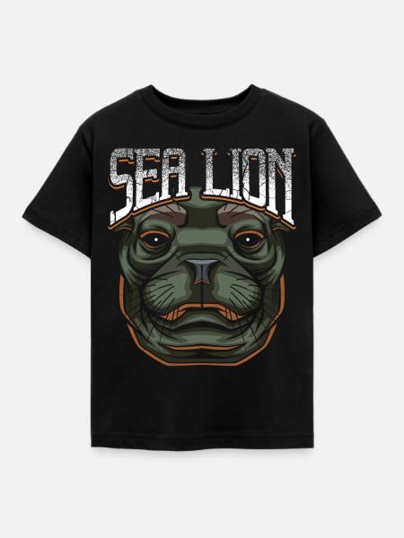 Robbe - Kinder T-Shirt - Schwarz