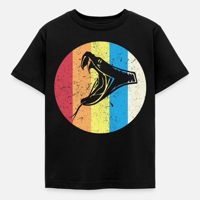 Schlange - Kinder T-Shirt - Schwarz