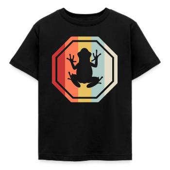 Frosch Frösche Kröte - Kinder T-Shirt - Schwarz - Vorne - AI Model Kid Female (0cm)
