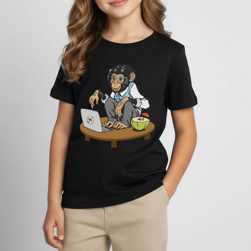 Progammierer Affe Code Monkey Coding Äffchen Kinder T-Shirt