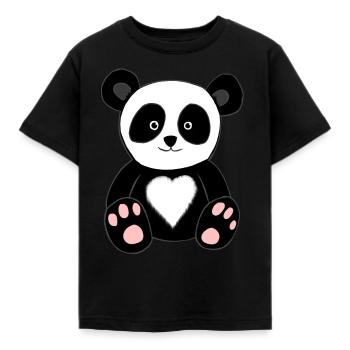 Panda doux - T-shirt Enfant - noir - Devant - AI Model Kid Female (0cm)