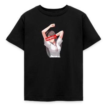 Senpai Notice Me - Anime Manga Otaku Japan Gamer - Kids' T-Shirt - black - Front - AI Model Kid Female (0cm)
