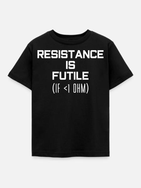 Elektronik Widerstand Elektroniker - Kinder T-Shirt - Schwarz
