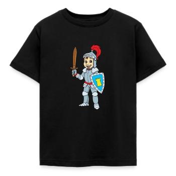 Ritter - Zeichnung für Kinder - Kinder T-Shirt - Schwarz - Vorne - AI Model Kid Female (0cm)