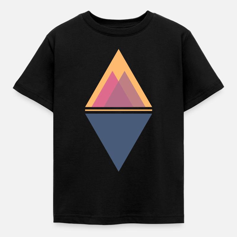 Triangles de formes géométriques - T-shirt Enfant - noir