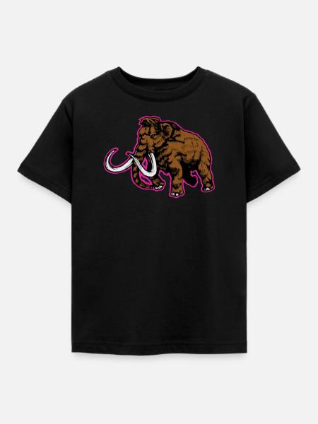 Mammut Eiszeit Elefant Achäologie Wollhaarmammut - Kinder T-Shirt - Schwarz