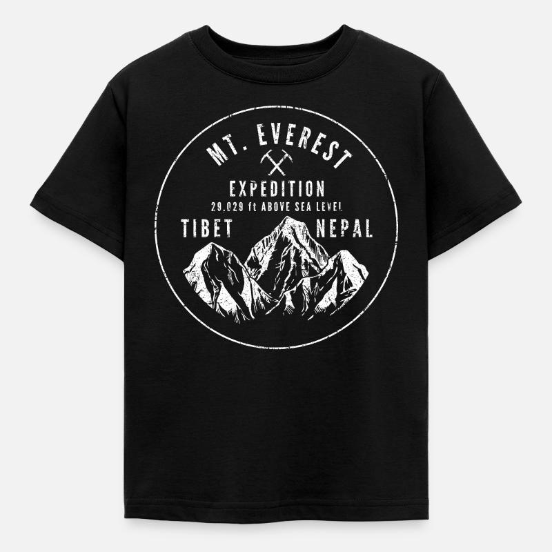 Mt. Everest Expedition - Kinder T-Shirt - Schwarz
