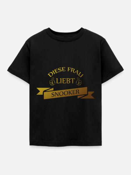 Snooker - Kinder T-Shirt - Schwarz