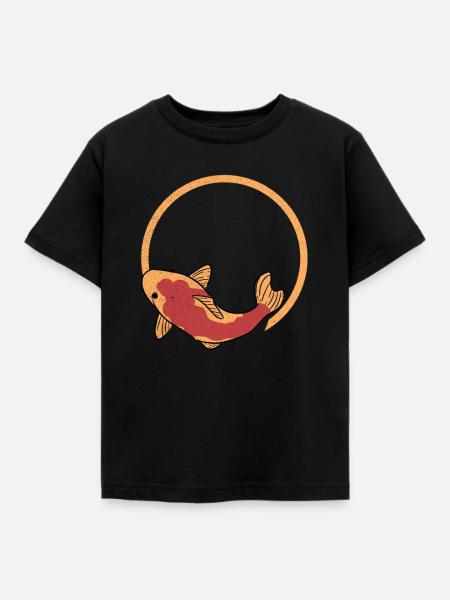 Koi - Kinder T-Shirt - Schwarz