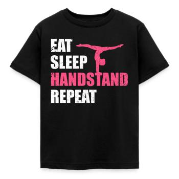 Handstand - Kinder T-Shirt - Schwarz - Vorne - AI Model Kid Female (0cm)