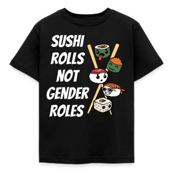Les rôles anti-genre des sushis au lieu des rôles de genre - T-shirt Enfant - noir - Devant - AI Model Kid Female (0cm)