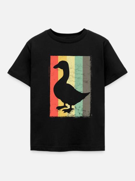Gans - Kinder T-Shirt - Schwarz