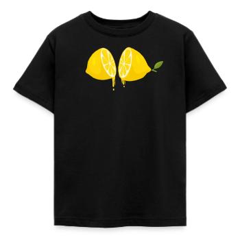 Lemon Lemonade Lemon Refreshment Drink - Kids' T-Shirt - black - Front - AI Model Kid Female (0cm)