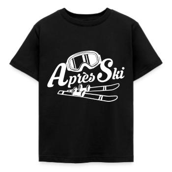 Apres ski - T-shirt barn - svart - Fram - AI Model Kid Female (0cm)