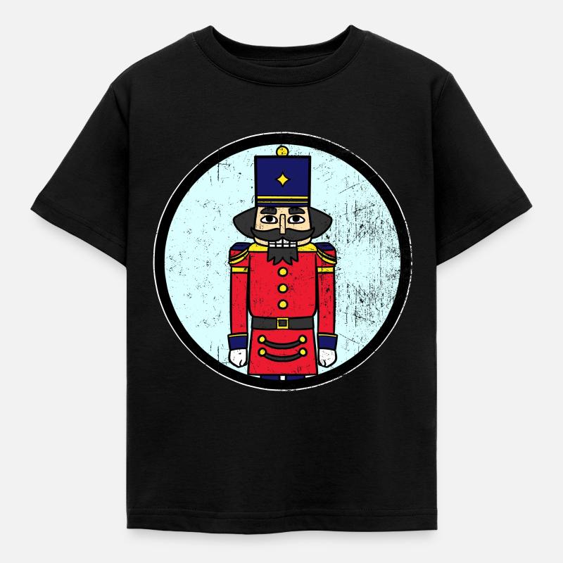 Nutcracker walnuts Christmas time gift - Kids' T-Shirt - black