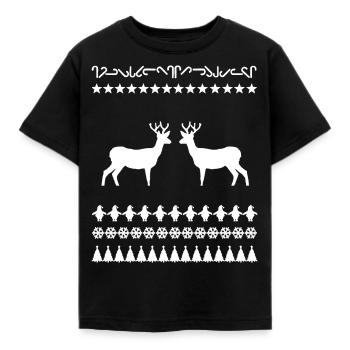 Noël laid avec le renne - T-shirt Enfant - noir - Devant - AI Model Kid Female (0cm)