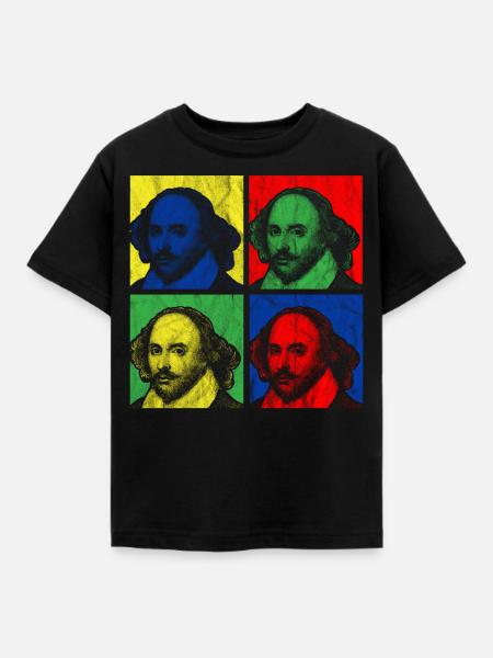 POP ART SHAKESPEARE - Kinder T-Shirt - Schwarz