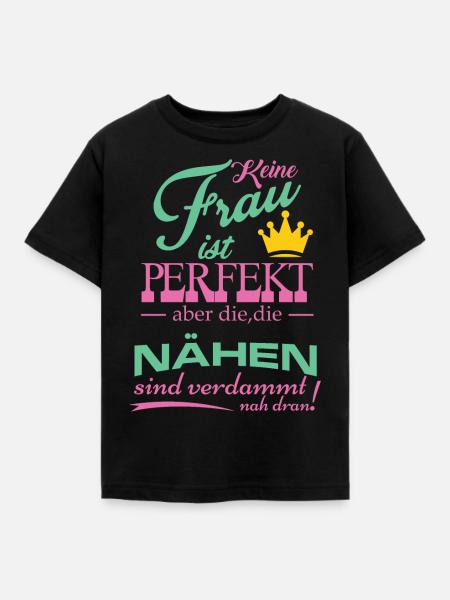 Nähen Design - Kinder T-Shirt - Schwarz